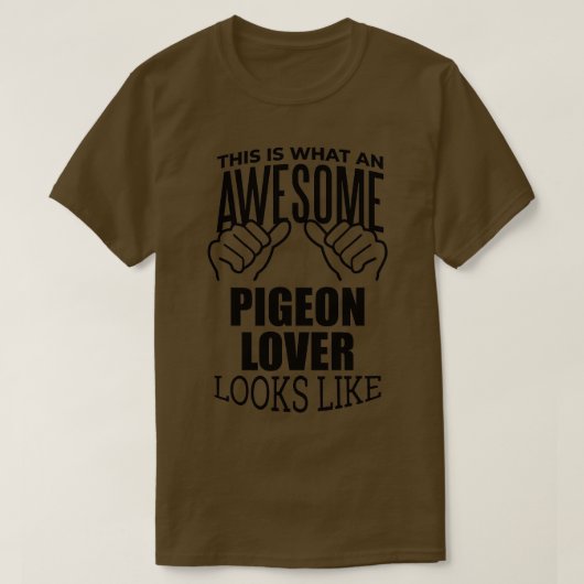 T-shirt Pigeon Lover Design amusant Cadeau Design 1 (Design devant)