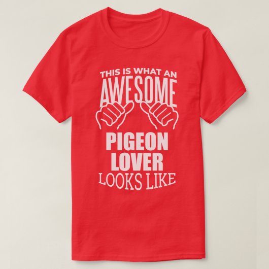T-shirt Pigeon Lover Design amusant Cadeau Design 3 (Design devant)
