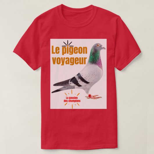 T-shirt pigeon porteur 1 (Design devant)