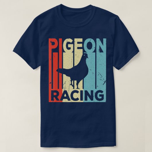 T-shirt Pigeon Racing Vintage Retro Unisex (Design devant)
