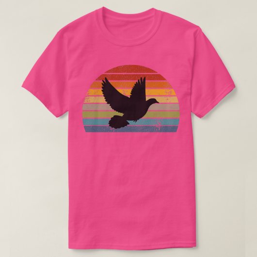 T-shirt Pigeon Retro 3 (Design devant)