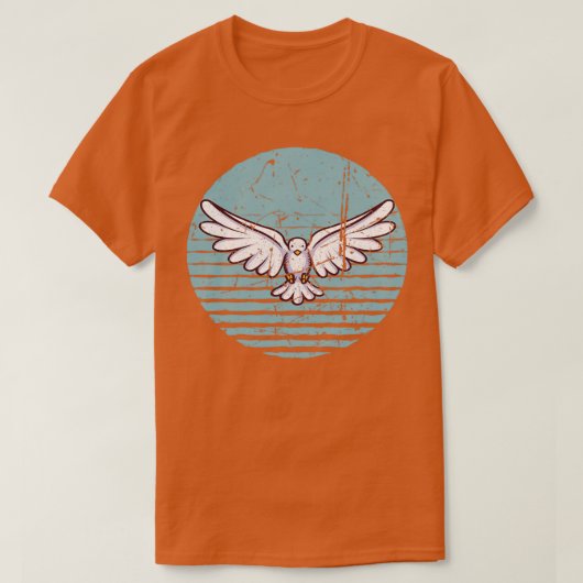 T-shirt Pigeon Retro Gift 3 (Design devant)
