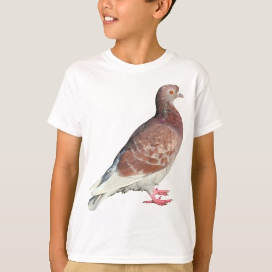 T-shirt Pigeon rouge (isolé) (Devant)