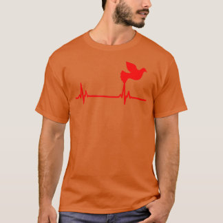T-shirt Pigeon rouge pulsation 1