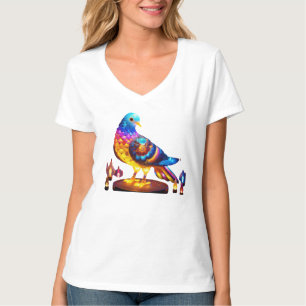 T-shirt Pigeon urbain rayonnant
