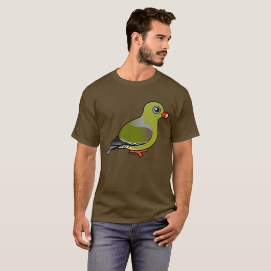 T-shirt Pigeon vert africain (Devant entier)