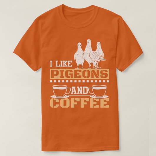 T-shirt Pigeons De Course Et Café (Design devant)