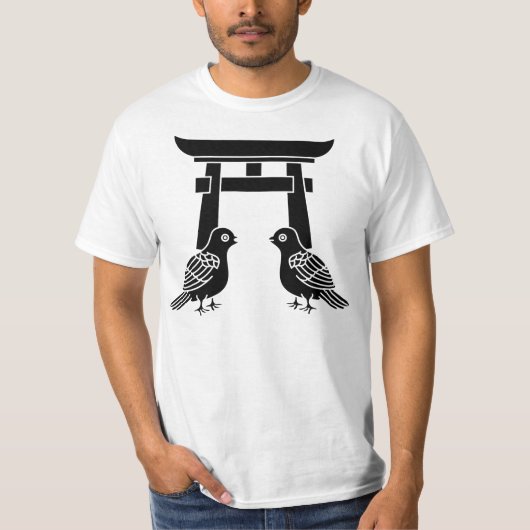 T-shirt Pigeons et Torii face à face (Devant)