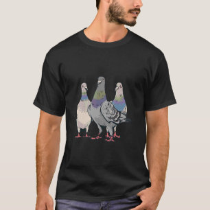 T-shirt Pigeons Hommes Oiseaux Motif Animaux Femmes Oiseau