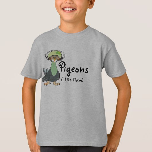 T-shirt Pigeons (je les aime) (Devant)