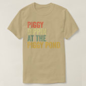 T-shirt Piggy Dippin Piggy Dippin Chat Paw Water Bowl Drôl (Design devant)