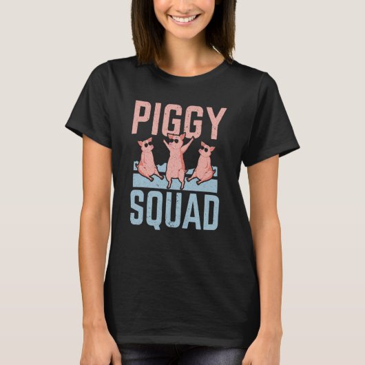 T-shirt Piggy Squad Farm Animal Pig Farmer Pig   1 (Devant)