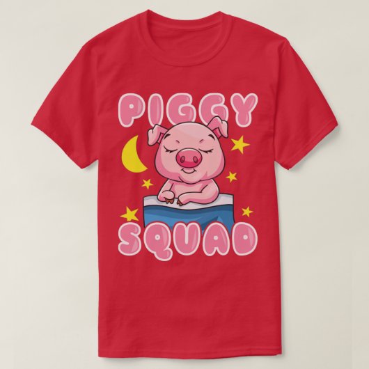T-shirt Piggy Squad Porcs Animaux de la Ferme (Design devant)