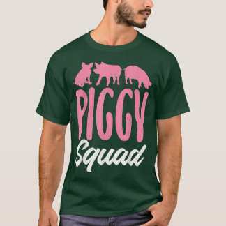 T-shirt Piggy Squad Propriétaire de cochon Cochon Amis Agr