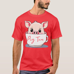 T-shirt Piggy Thé délicieux porc dans une coupe