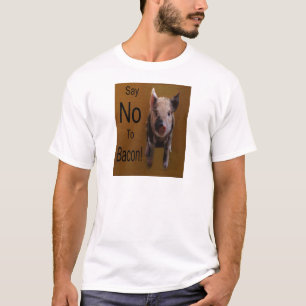 T-shirt Piglet mignon "Dites non à Bacon"