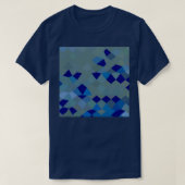 T-shirt Pigment bleu Abstrait Arrière - plan en polygone b (Design devant)