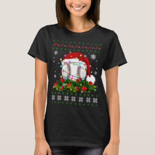 T-shirt Pignon de Noël doux feux de pyjama de baseball spo