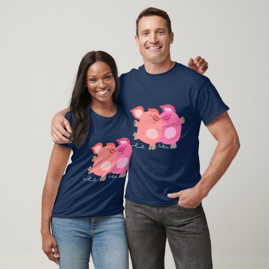 T-shirt Pigs De Patinage À Roulettes En Carton (Unisexe)