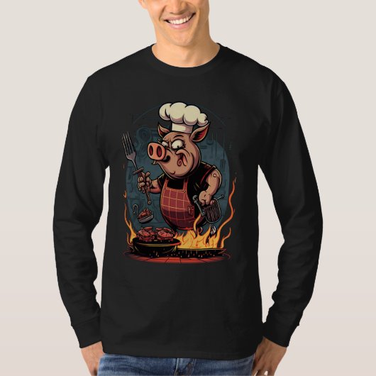 T-shirt Pig's Meat   Pig Grilling Steak (Devant)