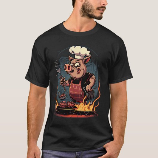 T-shirt Pig's Meat   Pig Grilling Steak (Devant)