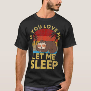 T-shirt Pijamas dormant mignon sommeil paresseux vintage