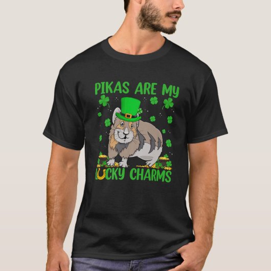 T-shirt Pikas Are My Lucky Charms Pika St. Patrick's Day (Devant)