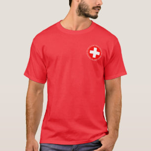 T-shirt Pikemen suisses rouges et chemise blanche de joint