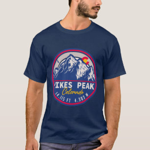 T-shirt Pikes Peak Colorado Mountain Camping Randonnée