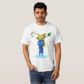 T-shirt pikmin jaune, pikmin bleu (Devant entier)