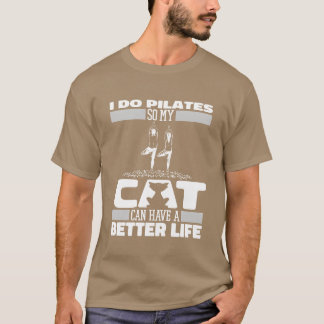T-shirt Pilates Cat drôle