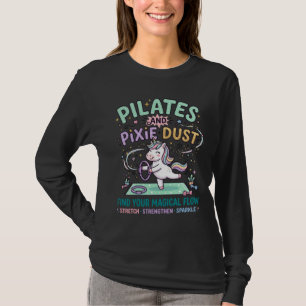 T-shirt Pilates de licorne et poussière de pixie typograph