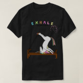 T-shirt Pilates Unicorn Exhale Outline (Design devant)