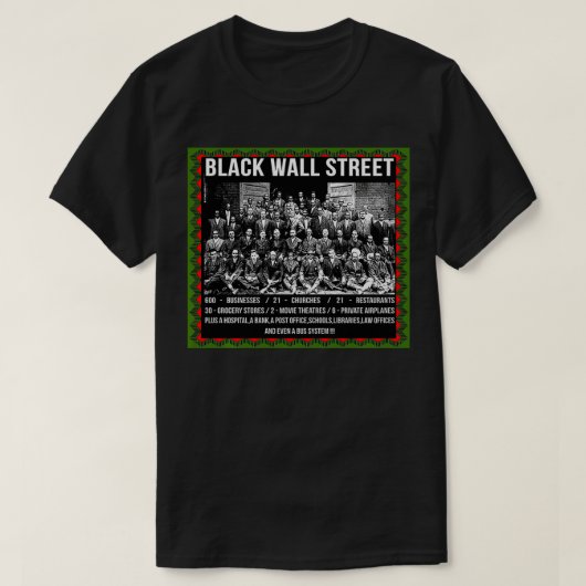 T-shirt Pile Black Wall Street T Z (Design devant)