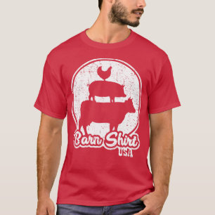 T-shirt Pile d'animal de ferme blanc désossé