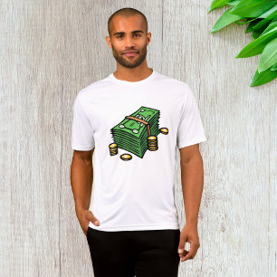 T-shirt Pile d'argent avec pièces de monnaie