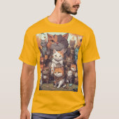 T-shirt Pile de chat (Devant)