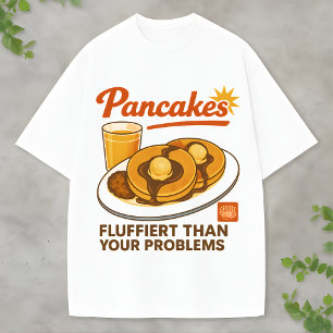 T-shirt Pile de crêpes rétro : une touche amusante à la mo