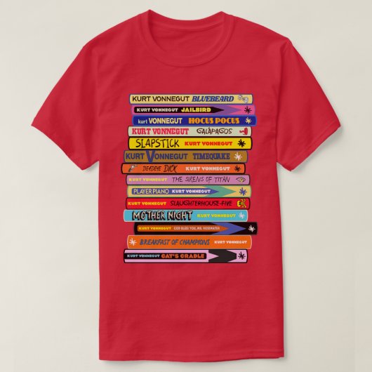 T-shirt Pile de livre Vonnegut (Design devant)