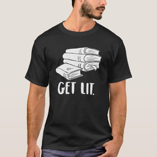 T-shirt Pile de livres (Devant)