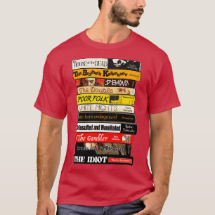 T-shirt Pile de livres de Fyodor Dostoyevsky