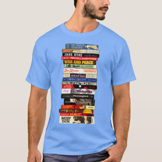 T-shirt Pile de livres de littérature classique