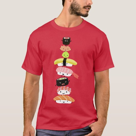 T-shirt Pile de Sushi (Devant)
