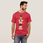 T-shirt Pile de Sushi (Devant entier)