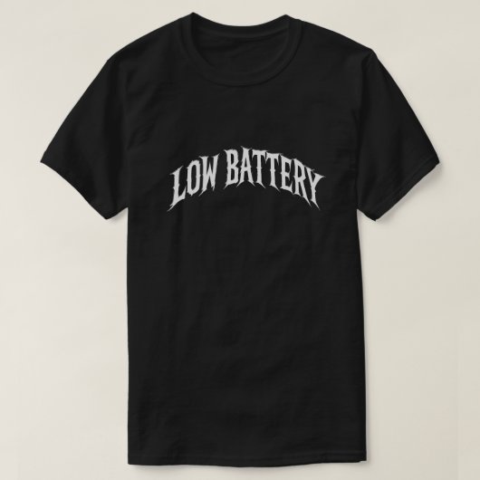 T-shirt PILE ÉLECTRIQUE Faible conception de texte gothiqu (Design devant)