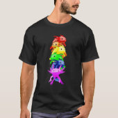 T-shirt Pile Lgbt Axolotl (Devant)