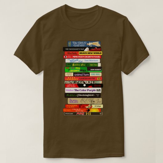 T-shirt Pile Livres Interdits Classiques (Design devant)