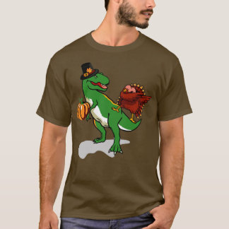 T-shirt Pilgrim a T Rex dinosaur Dabbing