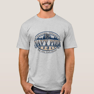 T-shirt Pilier Chicago de marine