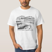 T-shirt Pilier en cristal, plage Pacifique (Devant)